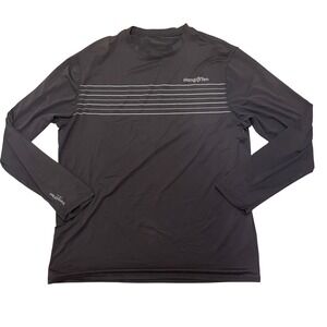 Hang Ten UPF 50+ Long Sleeve Striped Sun Protection Shirt Rash Gaurd Dri Fit
